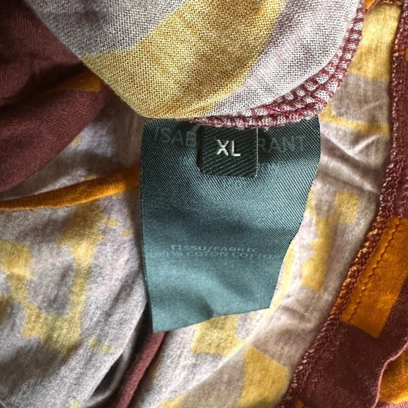 Isabel Marant Flessy Print Wrap Dress Crew Neck Cap Sleeve Orange Dark Brown XL - Picture 16 of 16